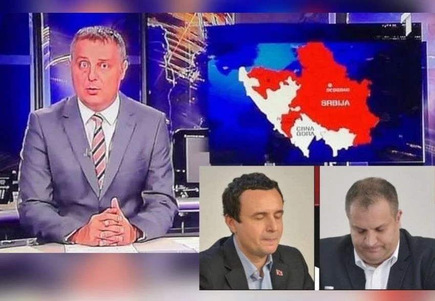 Η Σερβική τηλεόραση παρουσίασε τον χάρτη της Μεγάλης Σερβίας – Εικόνα-«χαστούκι» για τους Αλβανούς εθνικιστές